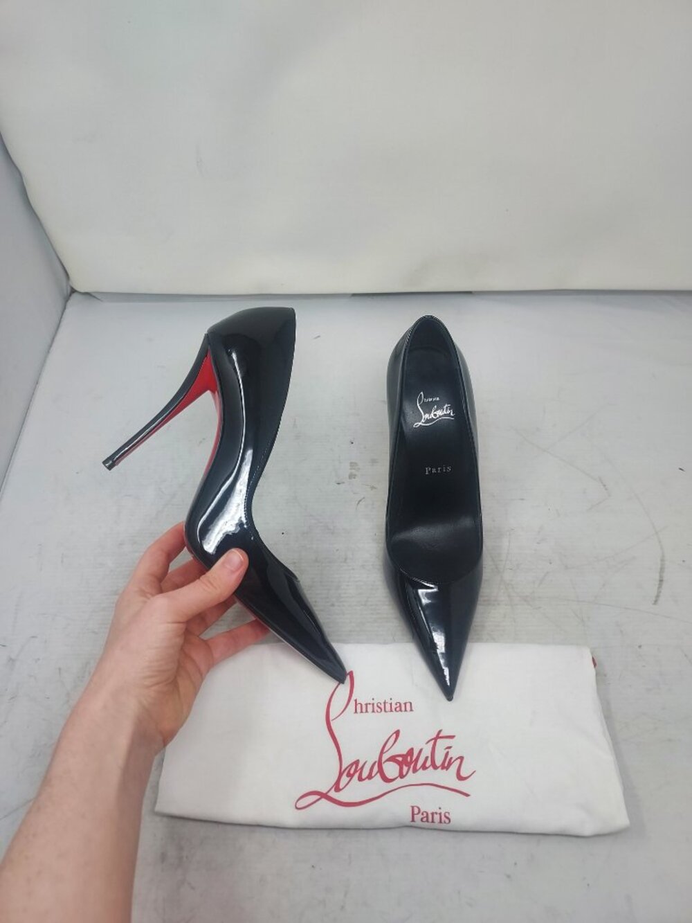 Christian Louboutin Black Miss Z Patent Pump
